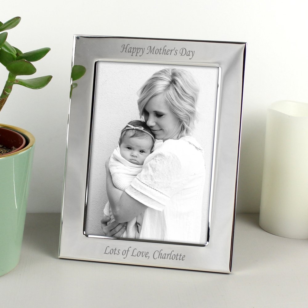 Personalised Silver Plated 6x4 Inch Photo Frame