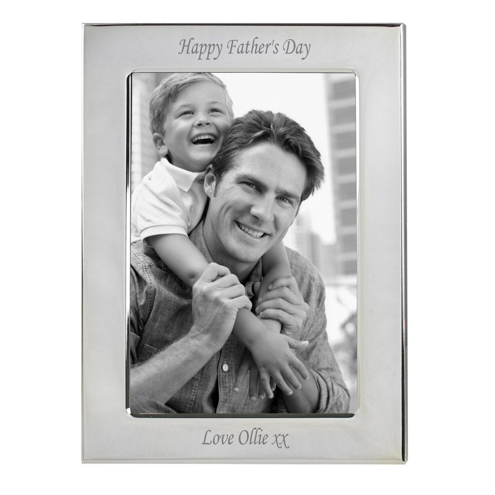 Personalised Silver Plated 6x4 Inch Photo Frame