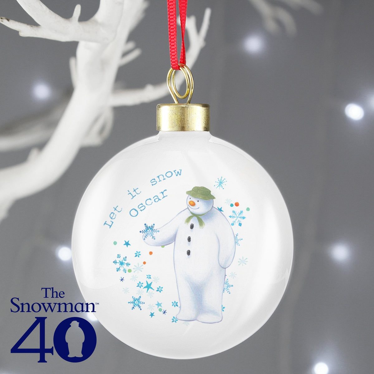 Personalised The Snowman Let It Snow Bauble