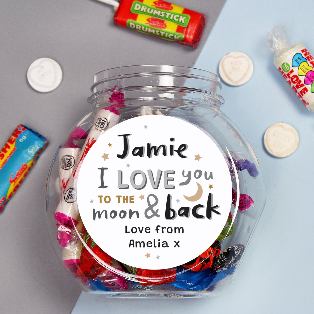 Personalised To The Moon And Back Sweet Jar
