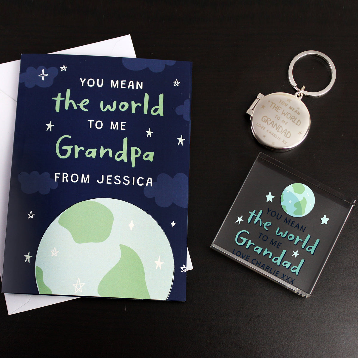 Personalised You Mean The World To Me Large Crystal Token