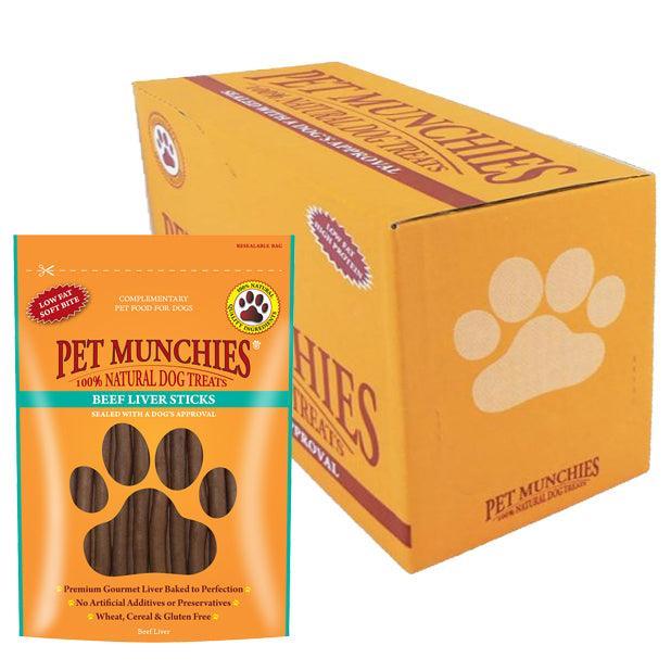 Pet Munchies Beef Liver Sticks 90g - Case of 8