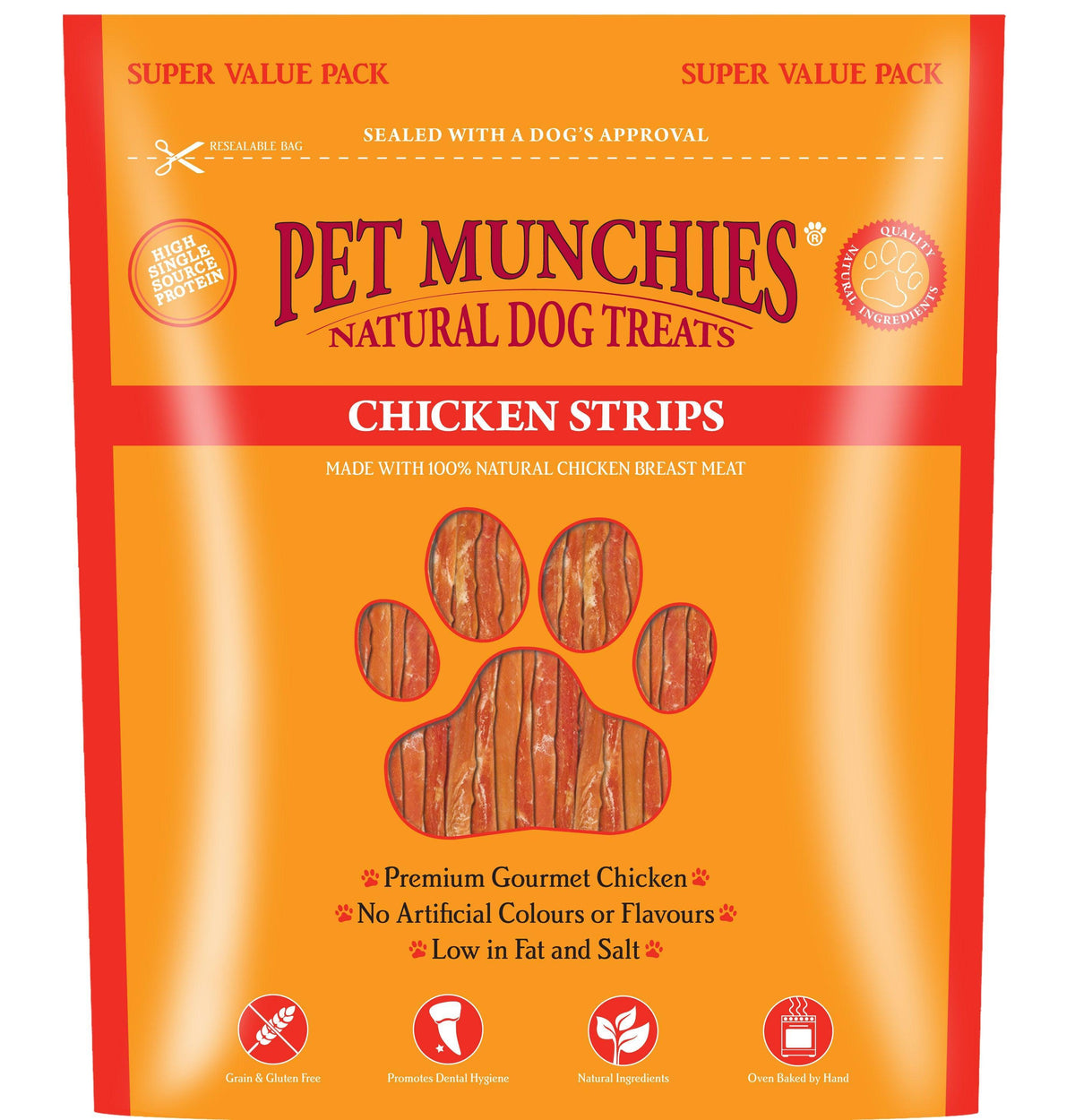 Pet Munchies Dog Treat Chicken Strips 320g - Case of 3