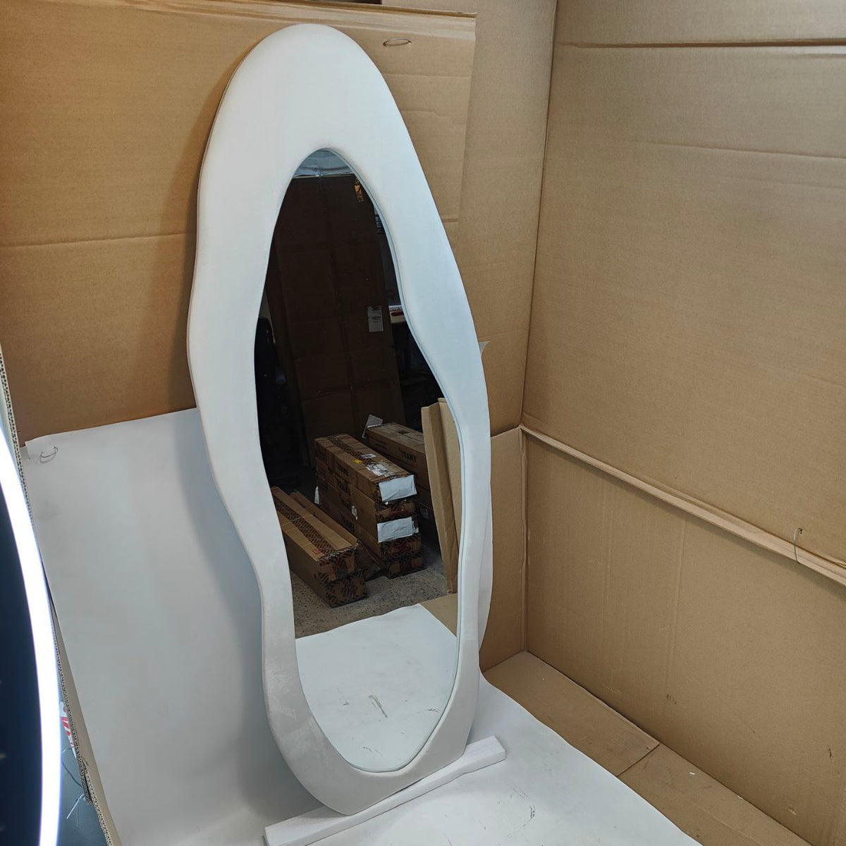 Asymmetrical Wavy Full Length Mirror 168x68cm Arch Floor Standing CEIEVER