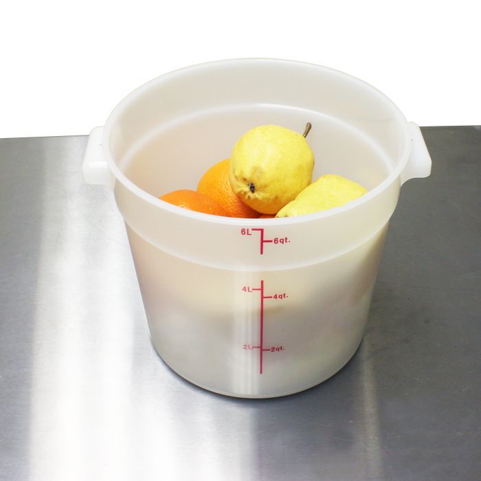 5.7 Ltr Quart Round Food Storage Container White