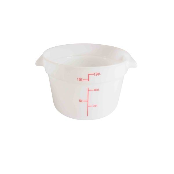 12-Quart Round Food Storage Container White