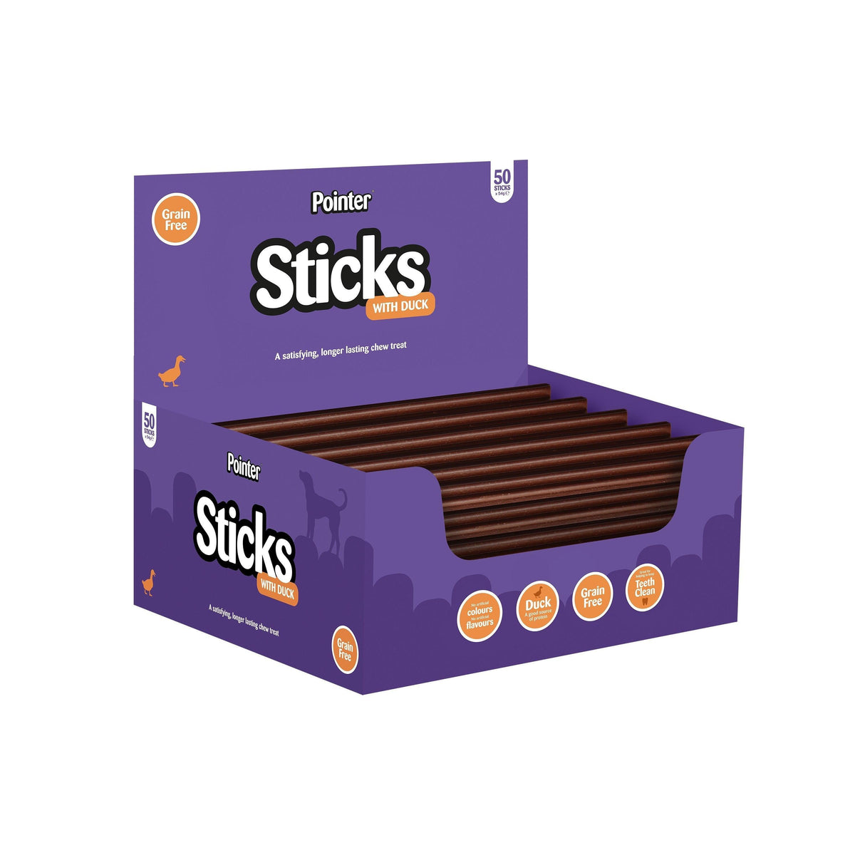 Pointer Duck Sticks Grain Free Dog Treats 54g - Case of 50