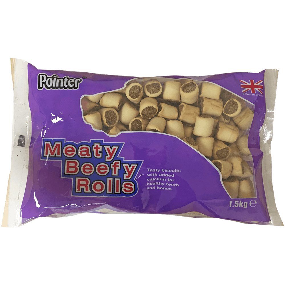 Pointer Meaty Beefy Rolls/Marrowbone Rolls 1.5kg - Case of 4