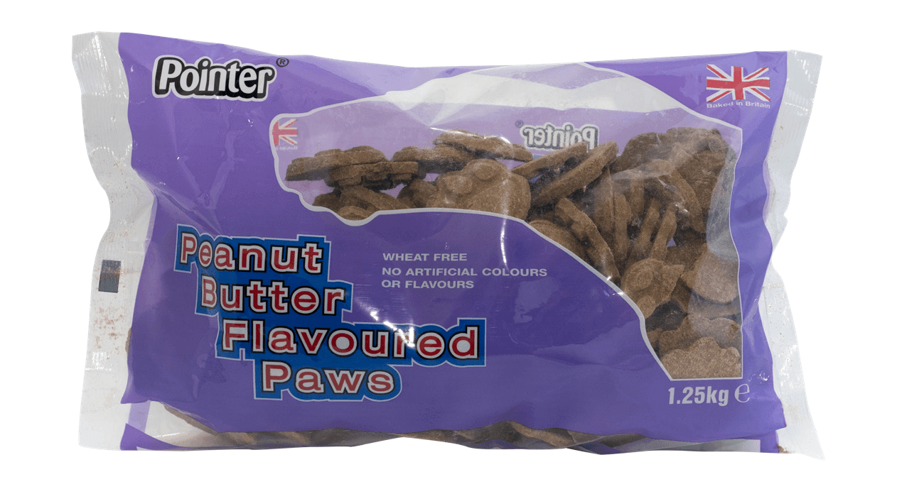 Pointer Wheat Free Peanut Butter Paws 1.25kg - Case of 4
