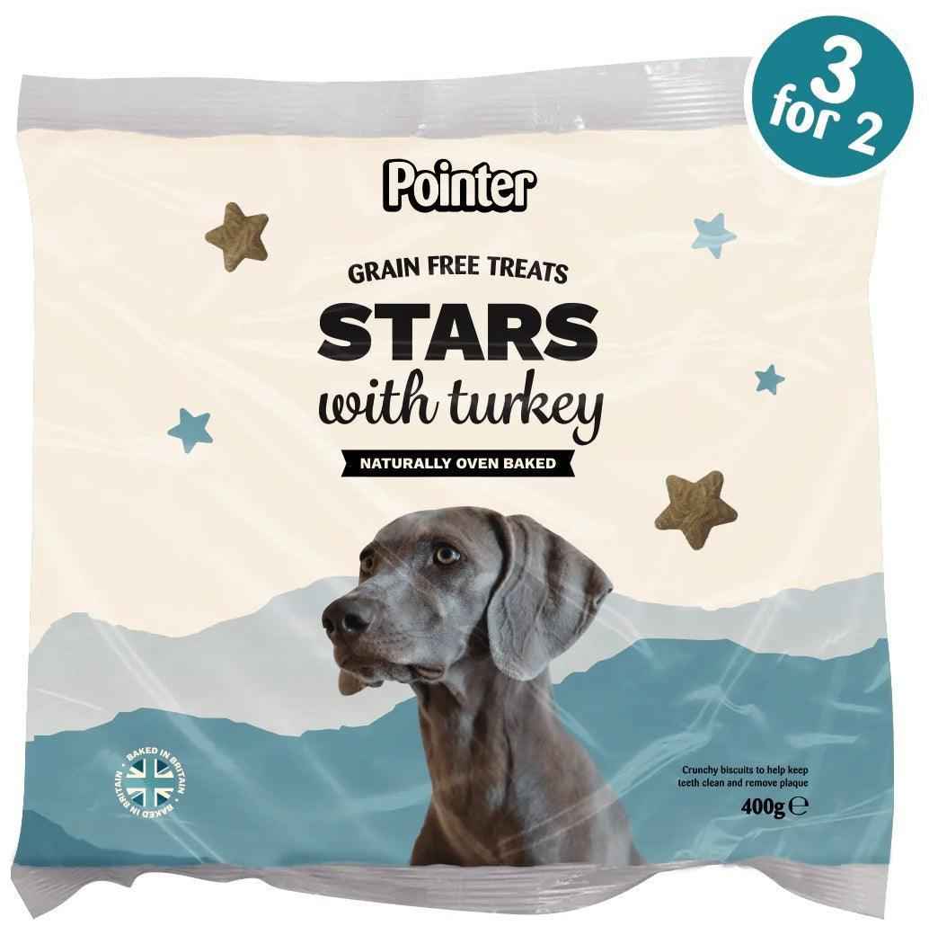 Pointer Stars Turkey Grain Free Treats 6x400g