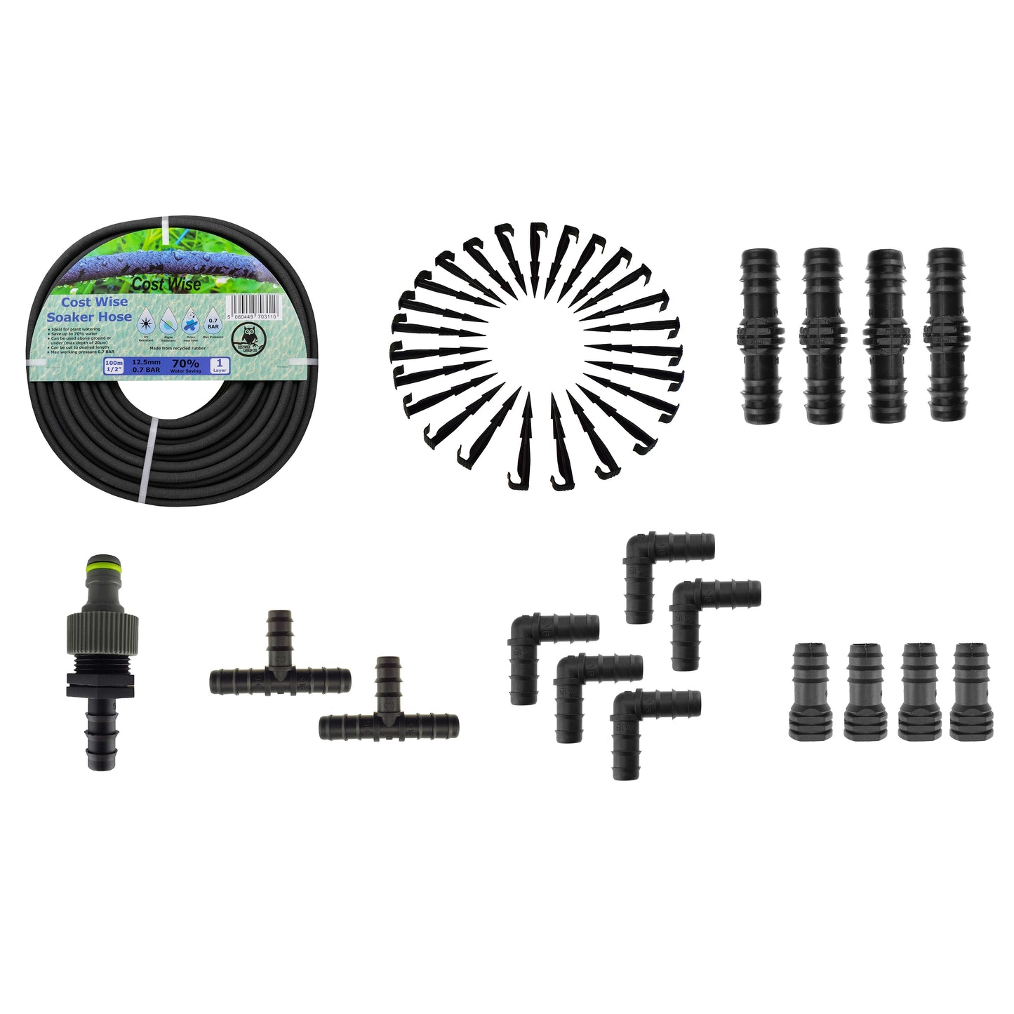 Porous Pipe Kit, POROUS-KIT17 Drip Irrigation Fitting Micro Watering System