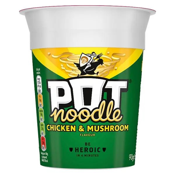 Pot Noodle Standard Pot Noodle Chicken & Mushroom 90 g (Case of 12)