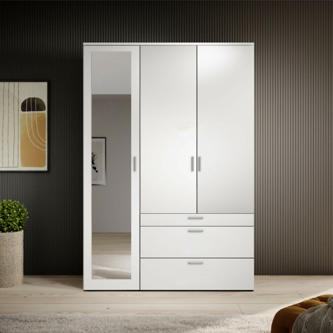 Vesala 3 Hinged Door Wardrobe with Mirror