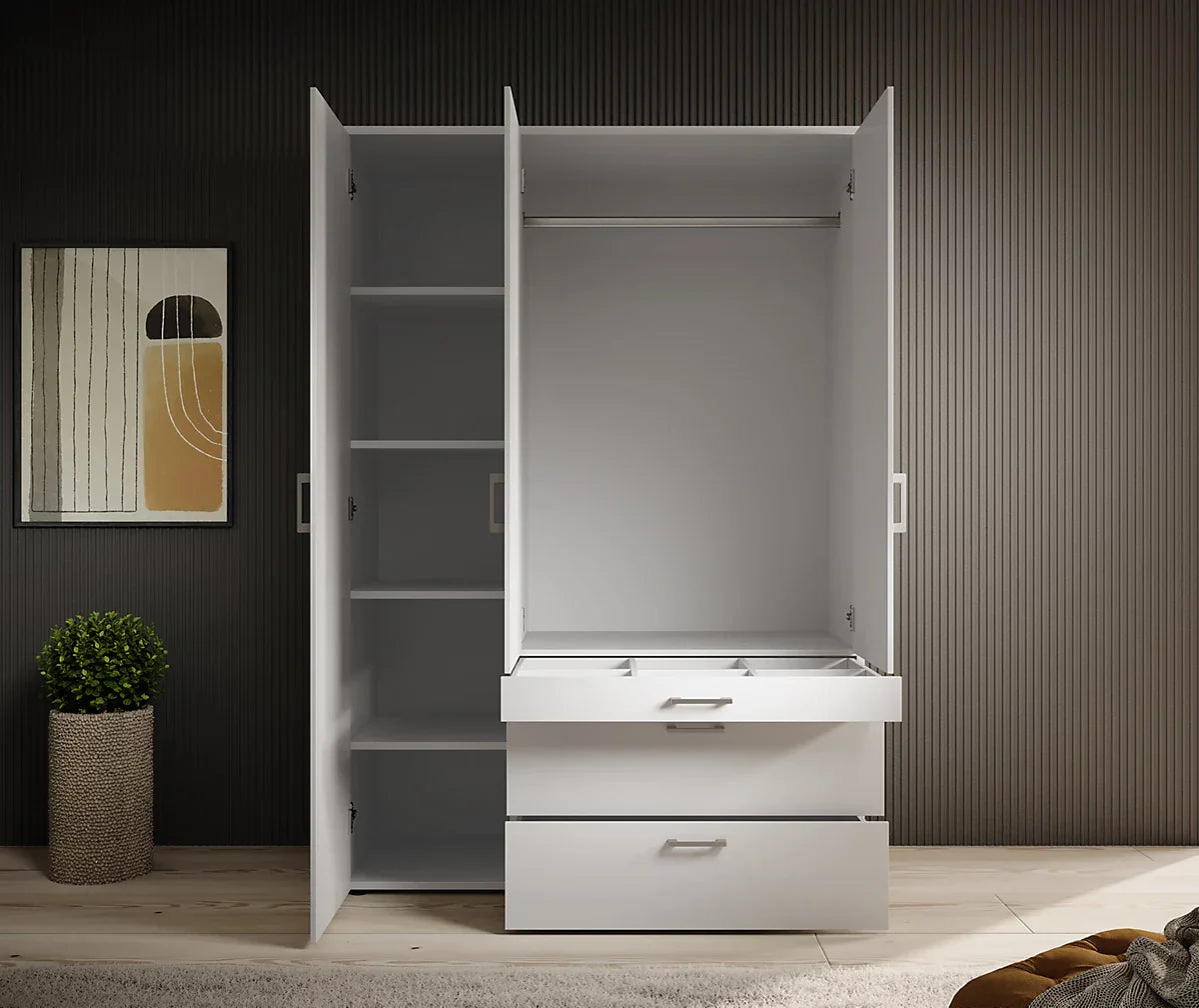 Vesala 3 Hinged Door Wardrobe with Mirror