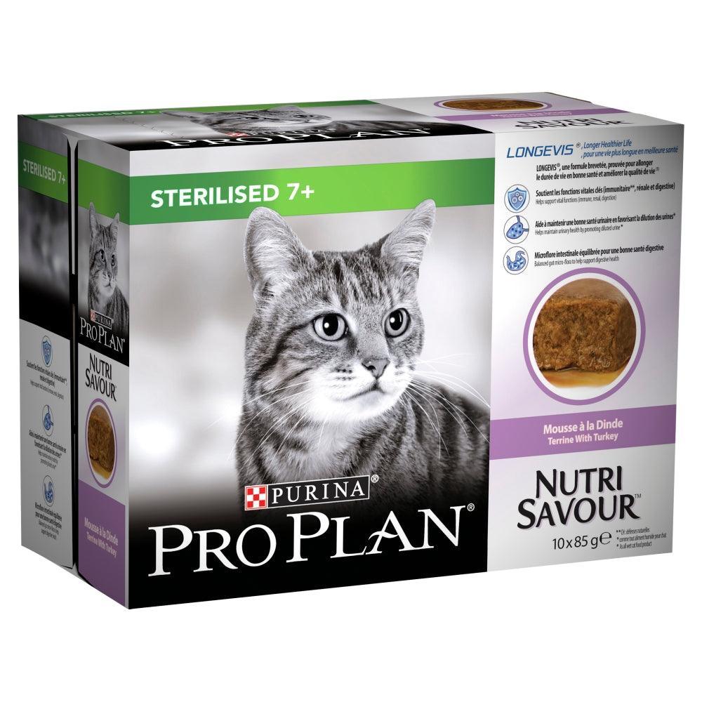 Pro Plan NutriSavour Sterilized Senior 7+ Turkey Pouches 10 x 85g