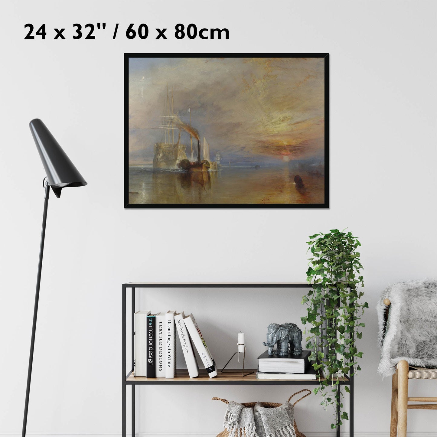 "The Fighting Temeraire" by JMW Turner on Framed Canvas, Acrylic, Canvas, Framed Prints or Print-only