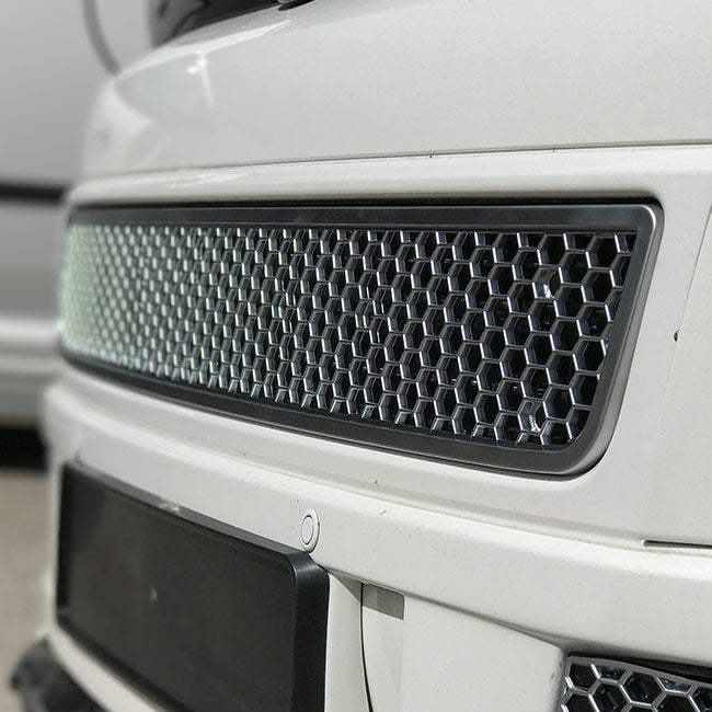 For VW T5.1 Front Bumper Honeycomb Mesh Insert Matte Chrome Painted | Van-X