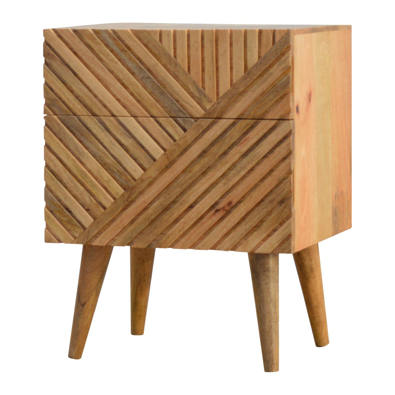 Lille 2 Drawer Oak-ish Bedside
