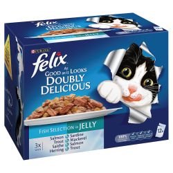 Purina Felix As Good As It Looks Doubly Delicious Fish Multipack 12x100g