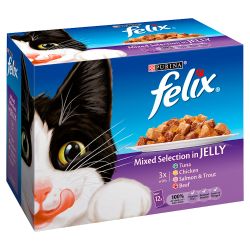 Purina Felix Mixed Selection Chunks in Jelly 12 Pack