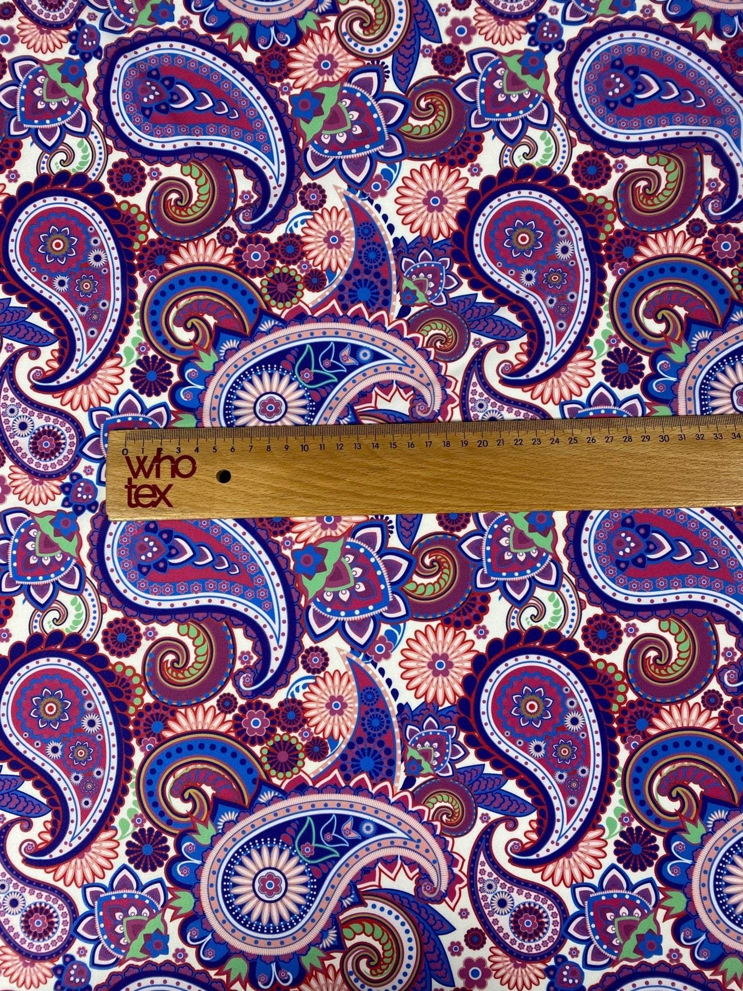 Purple Paisley Fabric by Metre