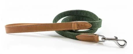Ralph & Co Canvas & Leather Dog Lead Richmond Khaki Green