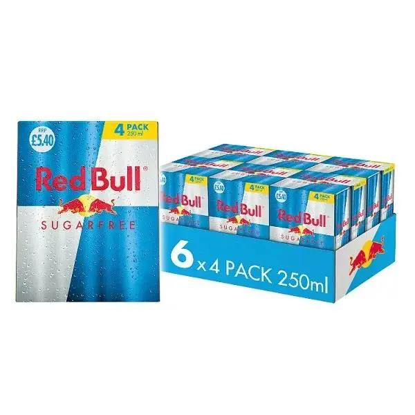 Red Bull Energy Drink Sugar Free 250ml, 4 Pack (Case of 6)