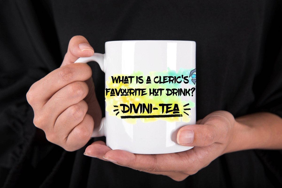 Clerics Favourite Drink Divini-tea Joke Cleric Dnd Mug