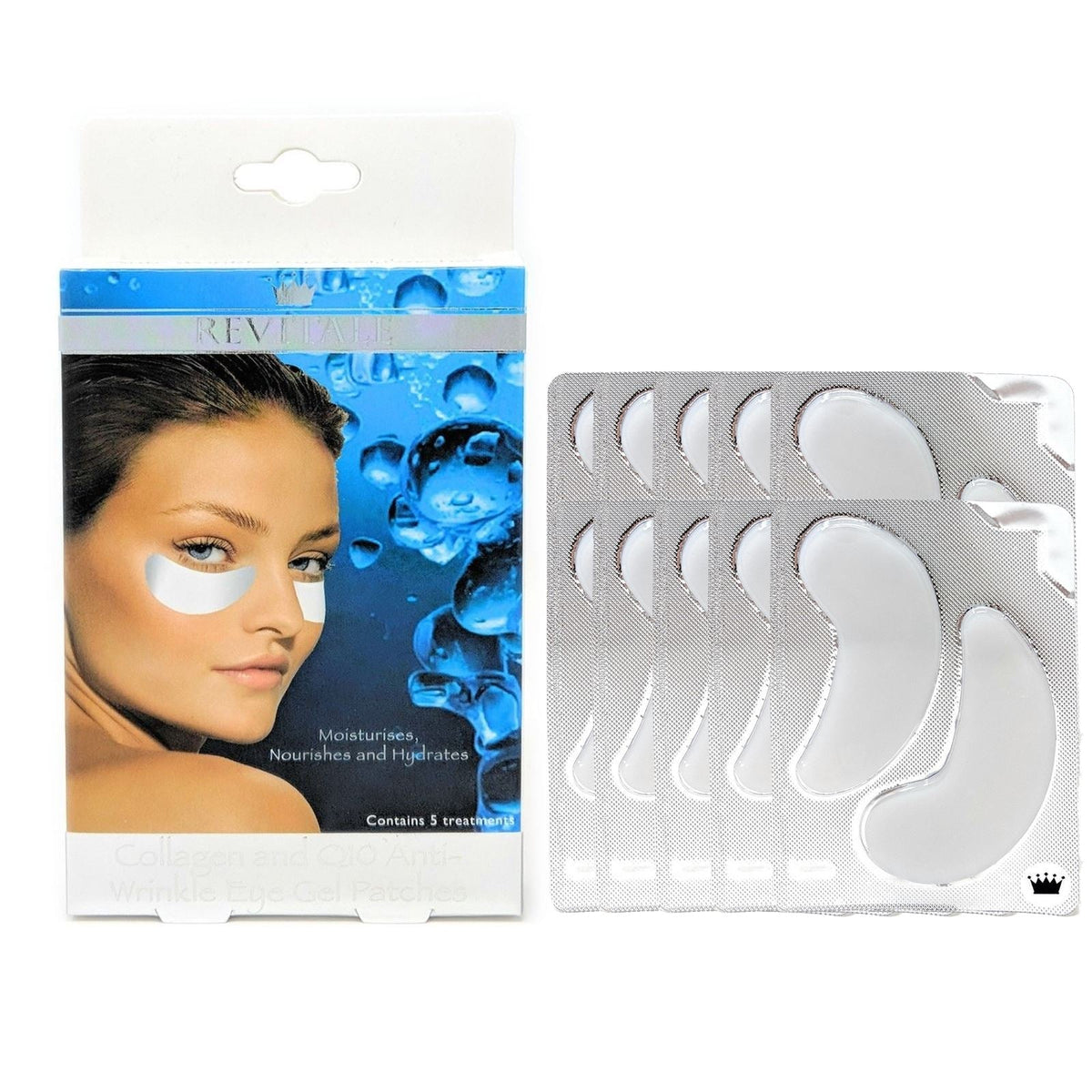 Revitale Collagen and Q10 Under Eye Gel Patches - Moisturises & Hydrates