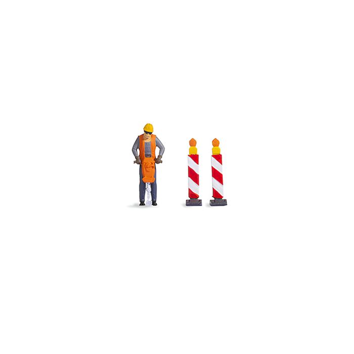 Road Workers Tiny Scene Terrarium Figure 16521