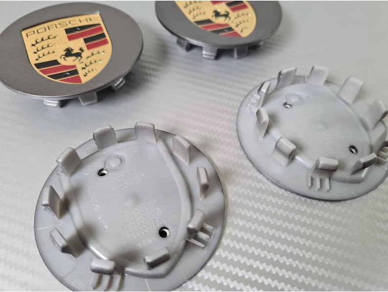 Porsche Wheel Centre Caps - Grey
