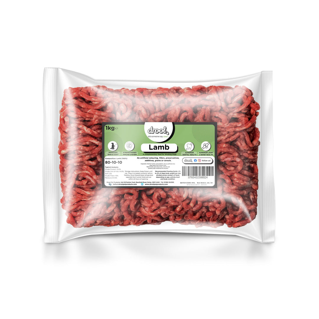 Drool Mince Freeflow Lamb 1kg