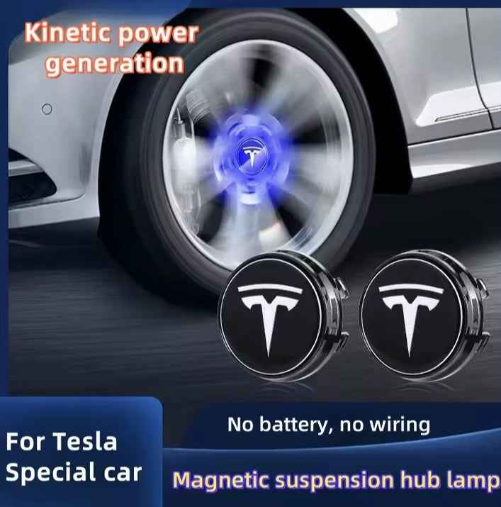 4pcs 56mm Hub Light For Tesla model Y X 3 S Car Wheel Caps Light Center Cover Lighting Cap Floating Illumination LED decorate