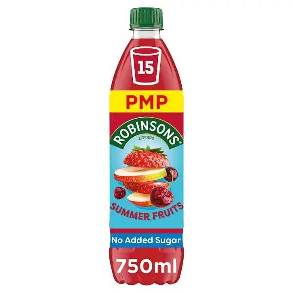 Robinsons Summer Fruits No Added Sugar Squash PMP 750ml (Case of 12)