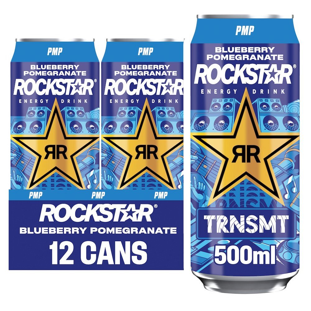 Rockstar Energy Drink Xdurance Blueberry Pomegranate Acai 500ml (Case of 12)