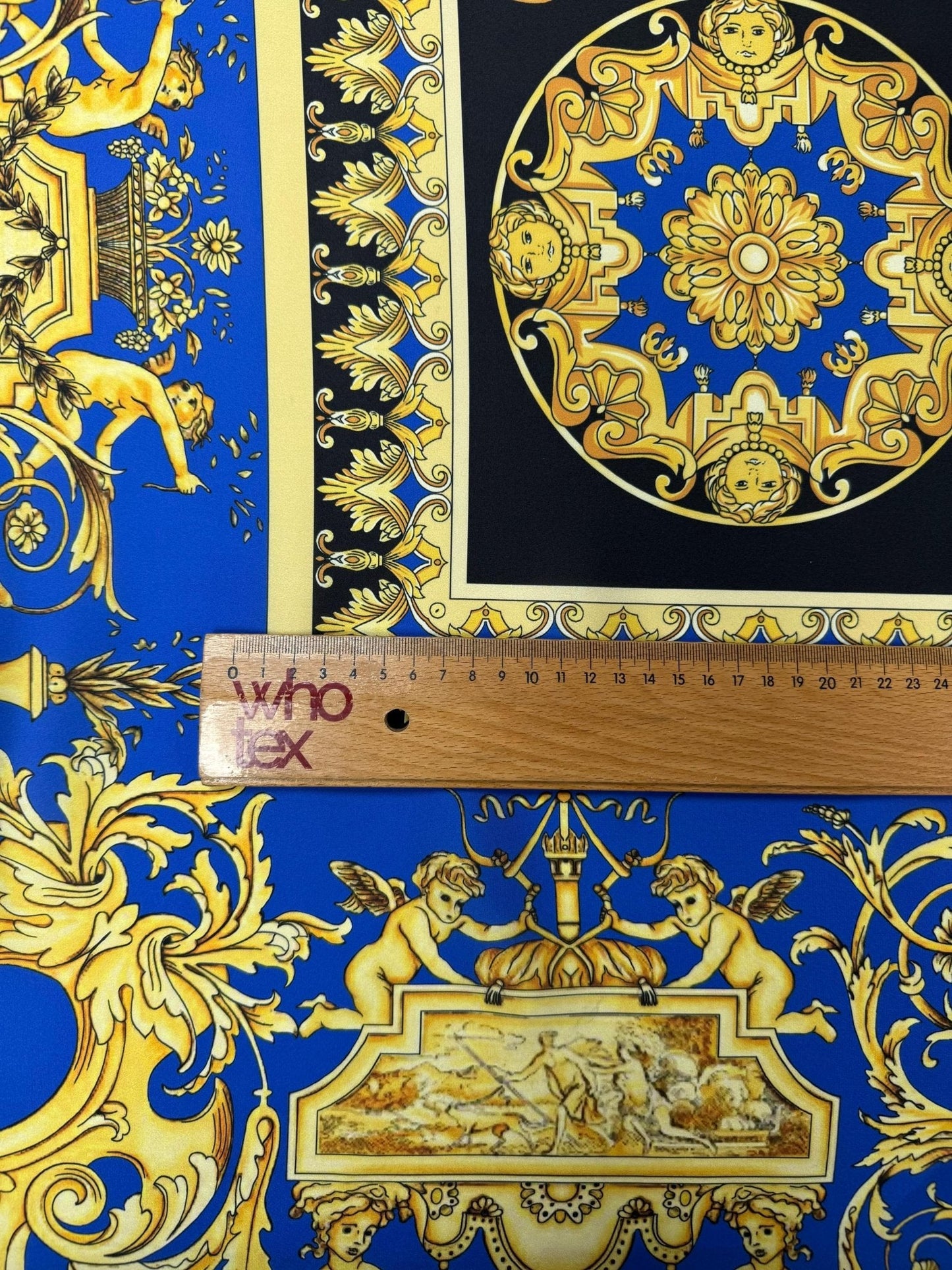 Royal Blue Baroque Fabric by Metre