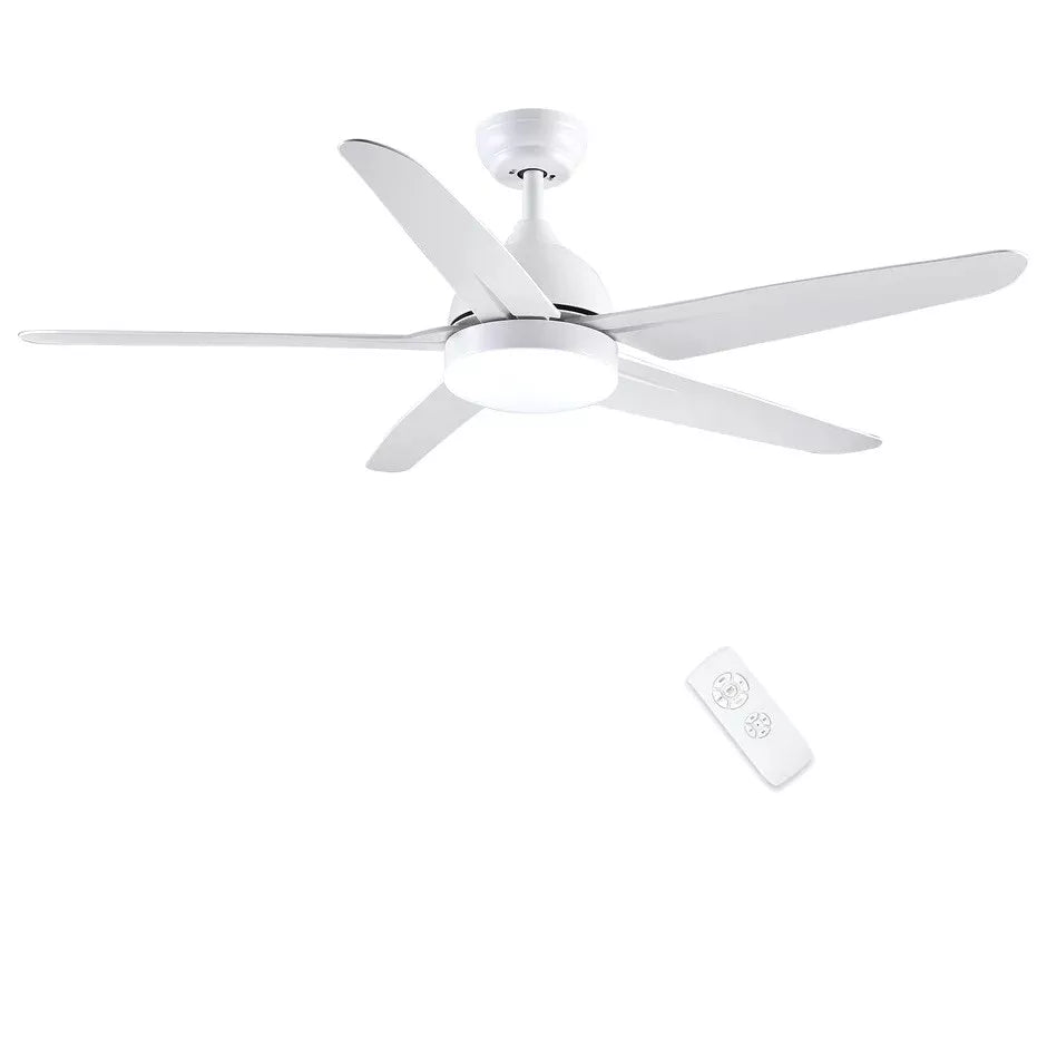 CJOY 52" Ceiling Fan with Light & Remote, Quiet AC Motor, 5 ABS Blades, White