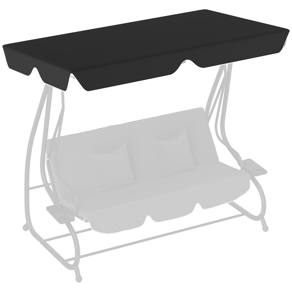 Outsunny Waterproof Garden Swing Canopy Replacement 3 Seater