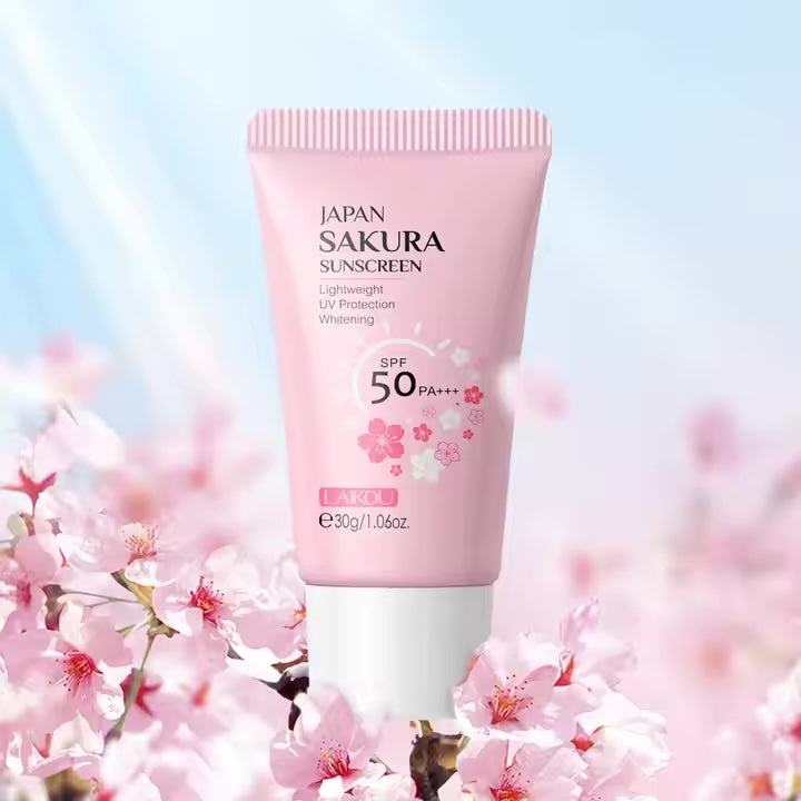 30g LAIKOU Sakura Whitening Natural Skin Care Sunscreen Cream Spf 50PA+++ Waterproof Sun Block