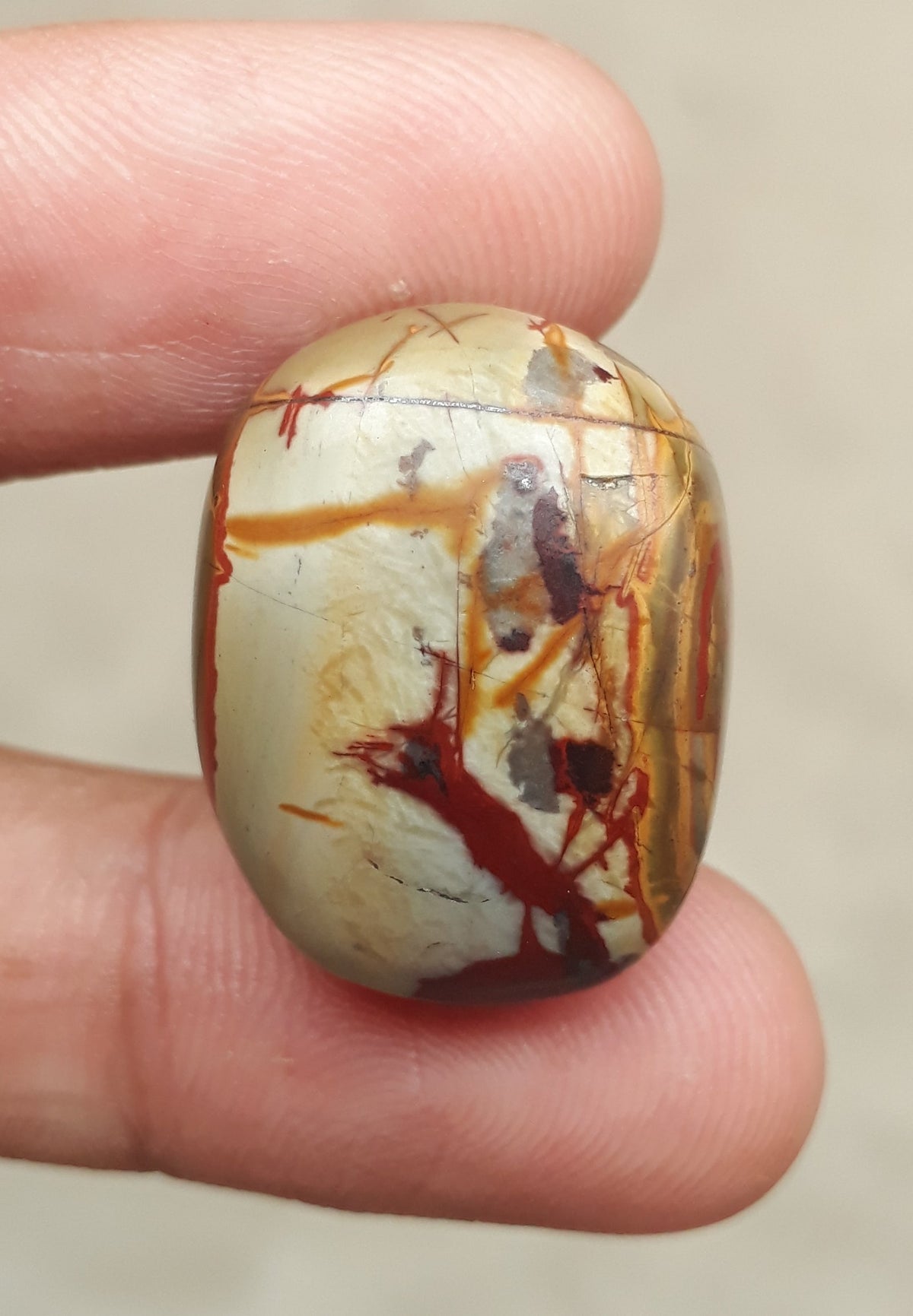 Jasper - Scenic Jasper Cabochon - 24x18mm