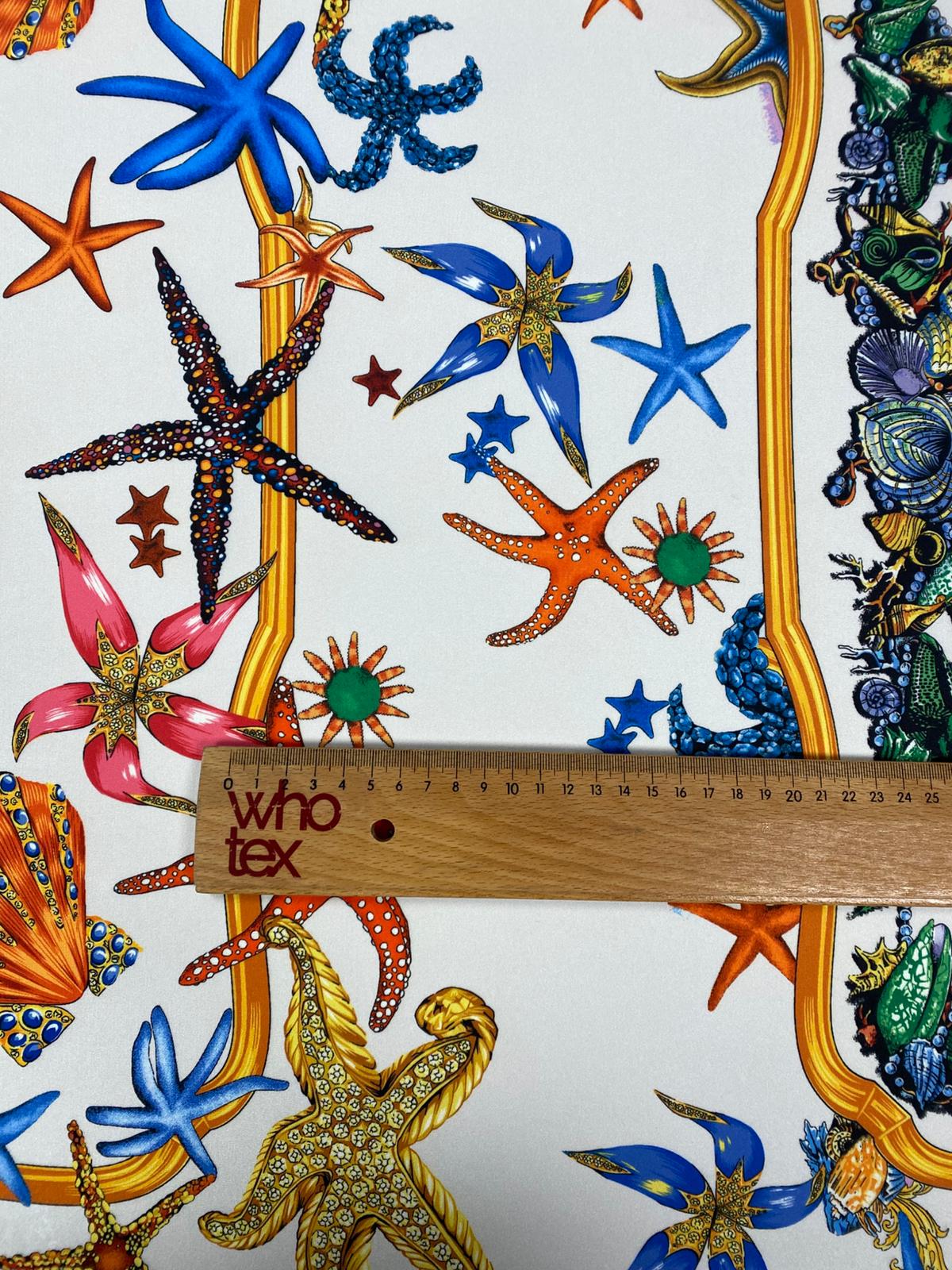 Sea Shell Pattern Fabric by Metre
