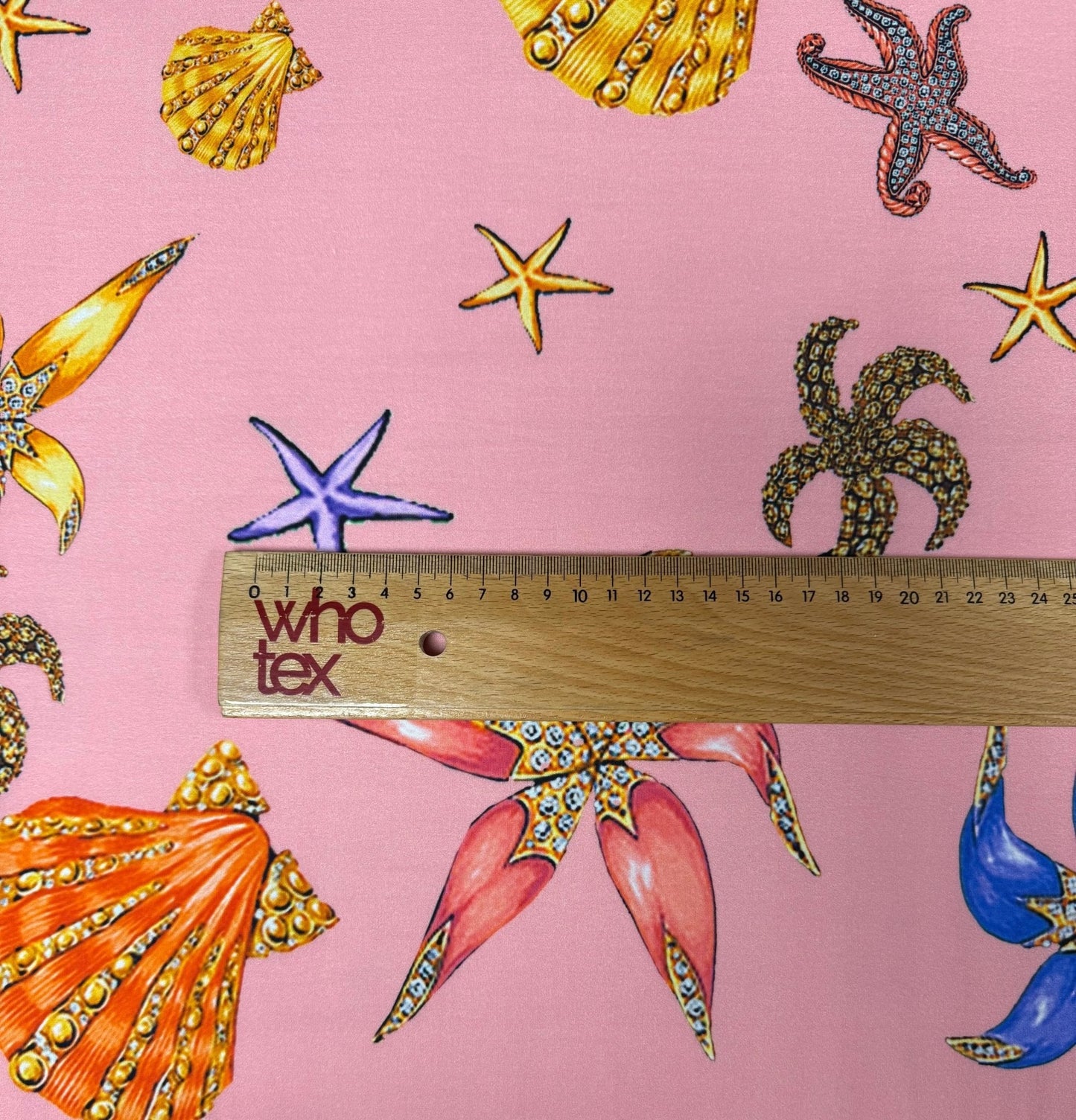 Sea Shell Pattern Sugar Fabric by the Metre