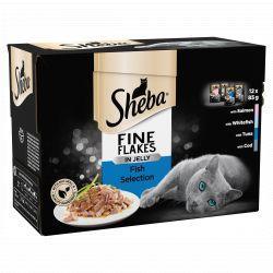 Sheba Fine Flakes Fish Collection in Jelly 12 x 85g - Case of 4