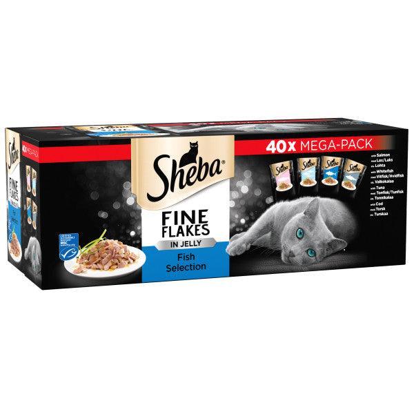 Sheba Fine Flakes Fish Collection in Jelly 40 x 85g - Case of 40