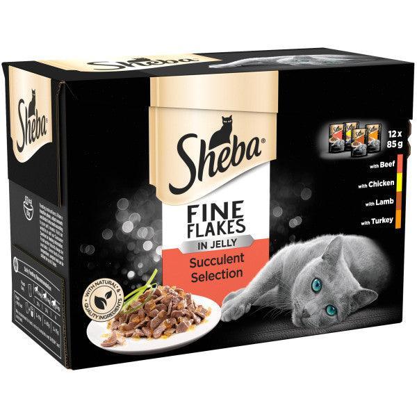Sheba Fine Flakes Succulent Collection in Jelly 12 x 85g - Case of 4