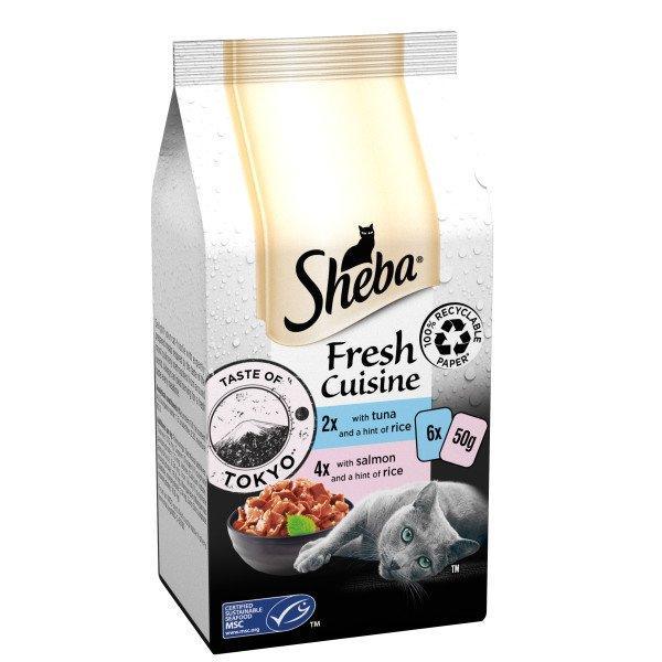 Sheba Pouch Fresh Cuisine Fish Chunks in Gravy 6x50g
