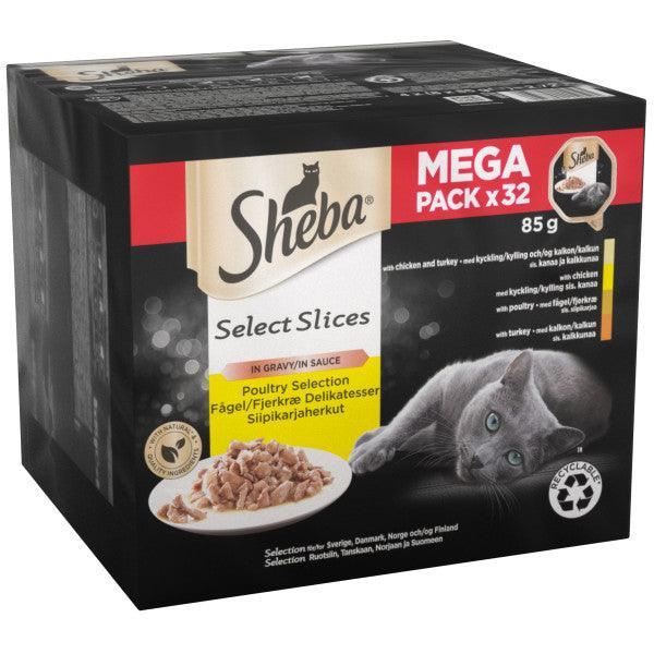 Sheba Select Slices Poultry Selection in Gravy Trays 85g - Case of 32