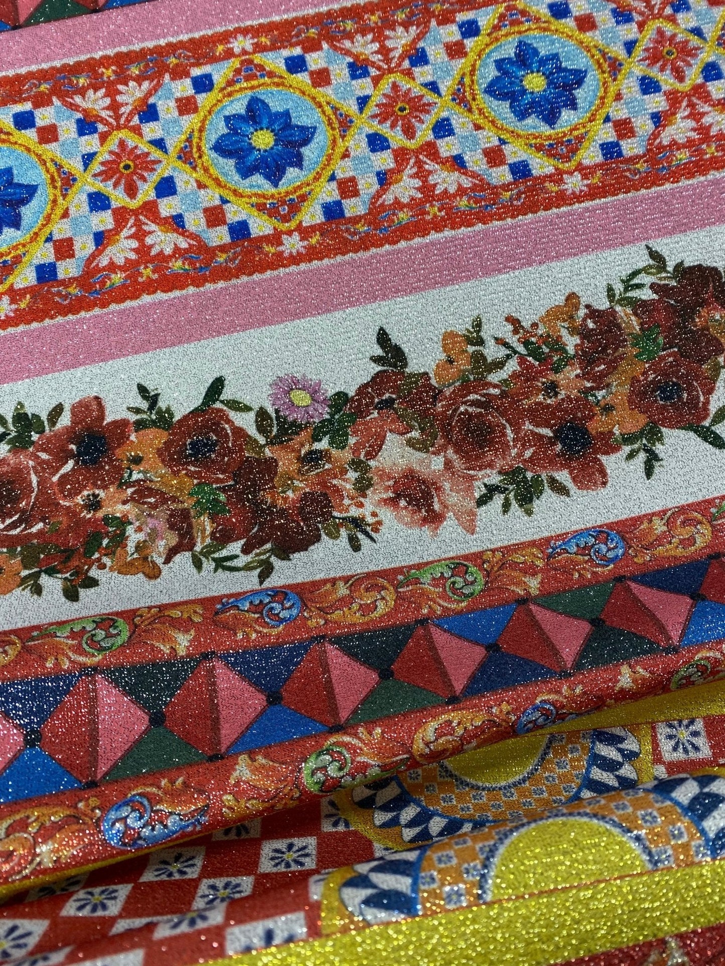 Sicilian Floral Fabric Sold by Metre