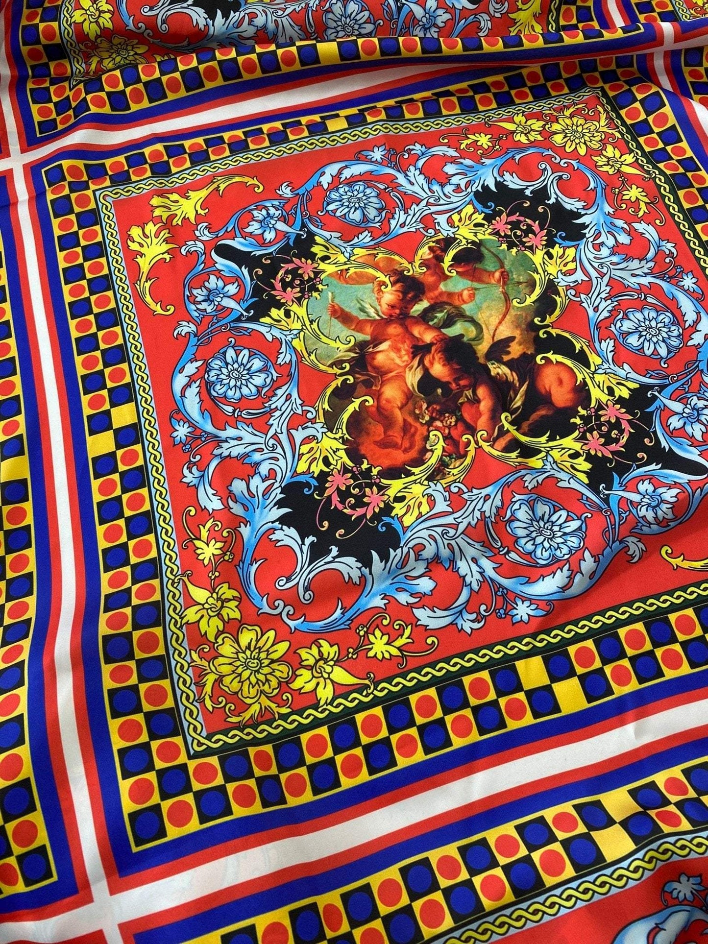 Sicilian Pattern Fabric by Metre