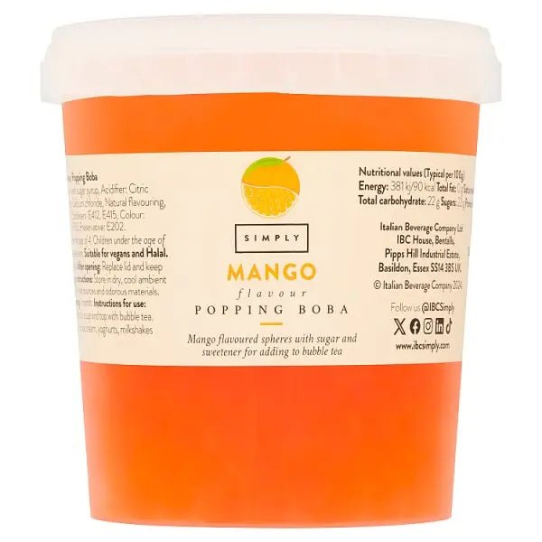 Simply Mango Flavour Popping Boba 870g